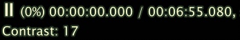 Contrast/Video Processing Message